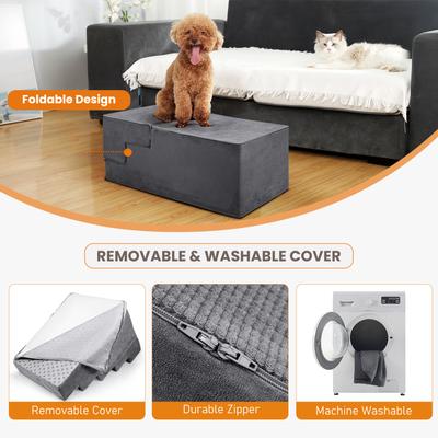 Show full view: Heeyoo Dog Stairs, Grey, 5 steps slide 6 of 8