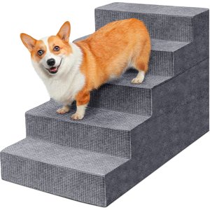 Heeyoo Dog Stairs, Grey, 5 steps
