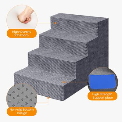 Show full view: Heeyoo Dog Stairs, Grey, 4 steps slide 4 of 9