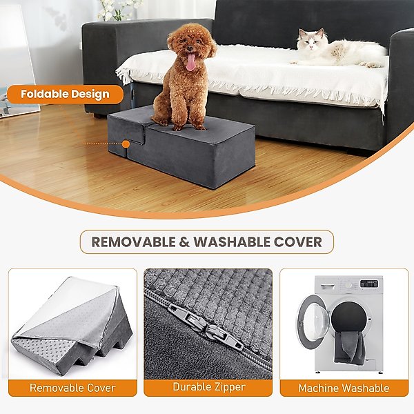 Show full view: Heeyoo Dog Stairs, Grey, 4 steps slide 4 of 8
