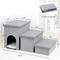 Show in main carousel: Heeyoo 3-in-1 Foldable Dog Stairs, Light Grey, 3 steps slide 2 of 7