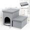 Show in main carousel: Heeyoo 3-in-1 Foldable Dog Stairs, Light Grey, 2 steps slide 3 of 8