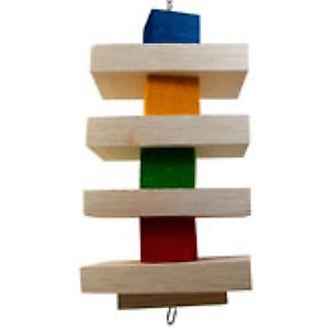 Mighty Bird Toys Balsa Tower Bird Toy, Color Varies, Medium