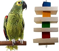 Mighty Bird Toys Balsa Tower Bird Toy, Color Varies, Medium slide 2 of 2