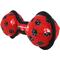 Show in main carousel: Tuffy's Jr 2 Ball Tug Squeaky Plush Dog Toy, Red Paws slide 2 of 4