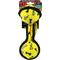 Show in main carousel: Tuffy's Jr 2 Ball Tug Squeaky Plush Dog Toy, Yellow Bones slide 4 of 4