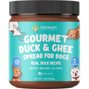 Visionary Pet Foods Duck & Ghee Meat Spread Dog Food Topper, 12-oz jar