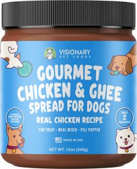 Visionary Pet Foods Chicken & Ghee Meat Spread Dog Food Topper, 12-oz jar