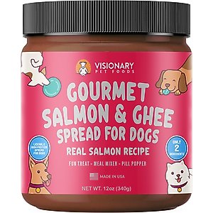 Visionary Pet Foods Salmon & Ghee Meat Spread Dog Food Topper, 12-oz jar
