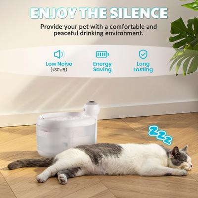 Show full view: Happy & Polly Wireless Smart Cat Water Fountain, 2.1-liter slide 8 of 12