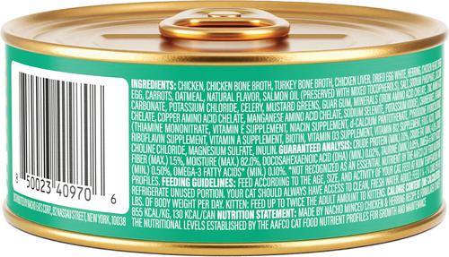 Show full view: Made by Nacho WIld-Caught Chicken & Herring Recipe with Bone Broth Minced Wet Cat Food, 5.5-oz can, case of 6 slide 3 of 10