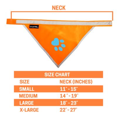 Show full view: SafetyPUP XD Hi-Visibility Reflective Dog Bandana, Orange, Small: 11 to 15-in neck slide 2 of 8
