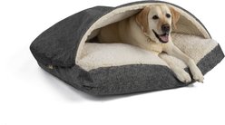 Snoozer Pet Products Premium Microsuede Cozy Cave Rectangle Dog Bed, Merlin Pewter, Large slide 2 of 4