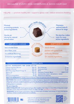 Show full view: Native Pet Skin & Coat Chews with Omega-3 Dry Skin Supplement for Dogs, 120 count slide 3 of 9