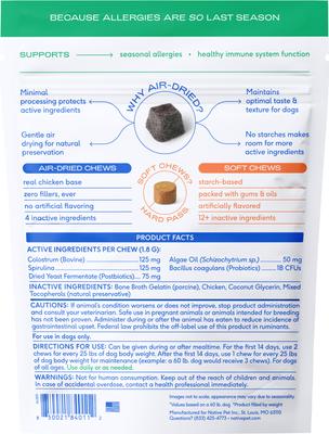 Show full view: Native Pet Allergy & Immune Chews Allergy Relief Supplement for Dogs, 30 count slide 3 of 9