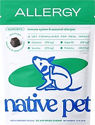 Native Pet Allergy & Immune Chews Allergy Relief Supplement for Dogs, 30 count