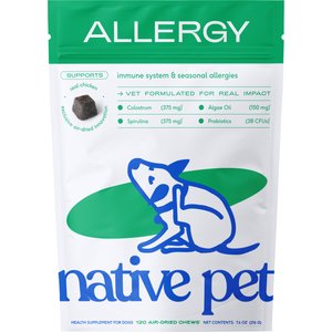 Native Pet Allergy & Immune Chews Allergy Relief Supplement for Dogs, 120 count