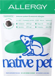 Native Pet Allergy & Immune Chews Allergy Relief Supplement for Dogs, 60 count