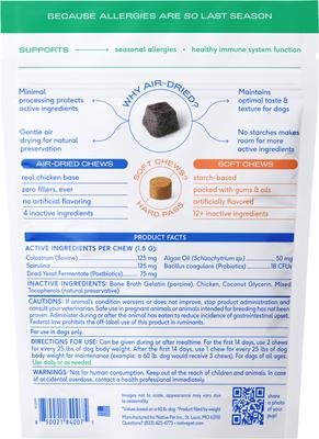 Show full view: Native Pet Allergy & Immune Chews Allergy Relief Supplement for Dogs, 60 count slide 3 of 9