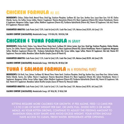 Show full view: Weruva Kitten Can Jam! Chicken, Tuna & Salmon Flavored Pate Canned Cat Food Variety Pack, Tuna, & Salmon Flavored Pate Canned Cat Food Variety Pack, 3-oz, case of 12 slide 5 of 13
