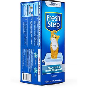 Fresh Step Products Drawstring Scented Litter Box Liner, 7 count, Large