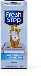Fresh Step Products Drawstring Litter Box Liner, 7 count, Jumbo, Unscented