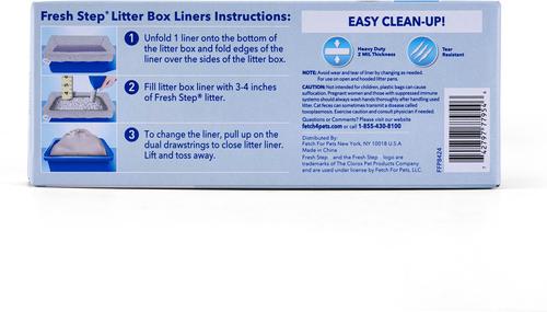 Show full view: Fresh Step Products Drawstring Litter Box Liner, 7 count, Jumbo, Unscented slide 2 of 9