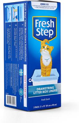 Show full view: Fresh Step Products Drawstring Scented Litter Box Liner, 7 count, Jumbo slide 3 of 9