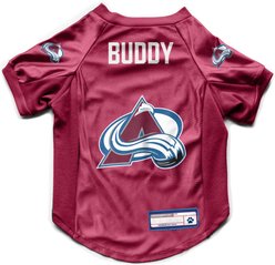 Littlearth NHL Personalized Stretch Dog & Cat Jersey, Colorado Avalanche, Large
