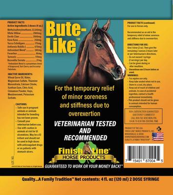 Show full view: Finish Line Bute-Like Horse Supplement, 4-oz tube slide 2 of 5