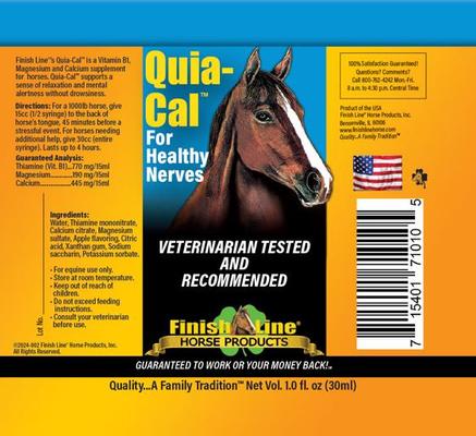 Show full view: Finish Line Quia-Cal Calming Paste Horse Supplement, 1-oz syringe slide 2 of 3