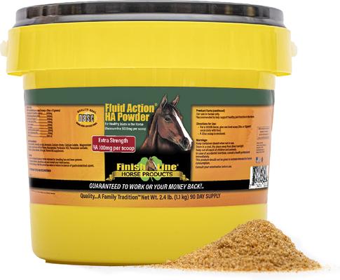 Show full view: Finish Line Fluid Action Hyaluronic Acid Powder Joint Support Powder Horse Supplement, 2.4-lb tub slide 2 of 5