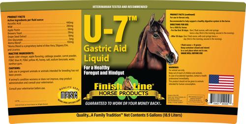 Show full view: Finish Line U-7 Gastric Aid Liquid Horse Supplement, 5-gal tub slide 2 of 4
