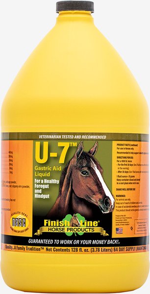 Show full view: Finish Line U-7 Gastric Aid Liquid Horse Supplement, 128-fl oz bottle slide 1 of 5