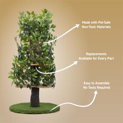 Show full view: On2Pets 60-in Large Round Modern Cat Tree, Green slide 5 of 9