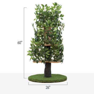 Show full view: On2Pets 60-in Large Round Modern Cat Tree, Green slide 7 of 9