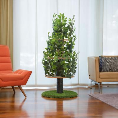 Show full view: On2Pets 60-in Large Round Modern Cat Tree, Green slide 6 of 9