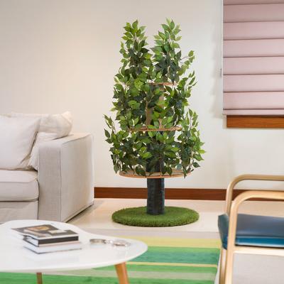 Show full view: On2Pets 60-in Large Round Modern Cat Tree, Green slide 2 of 9