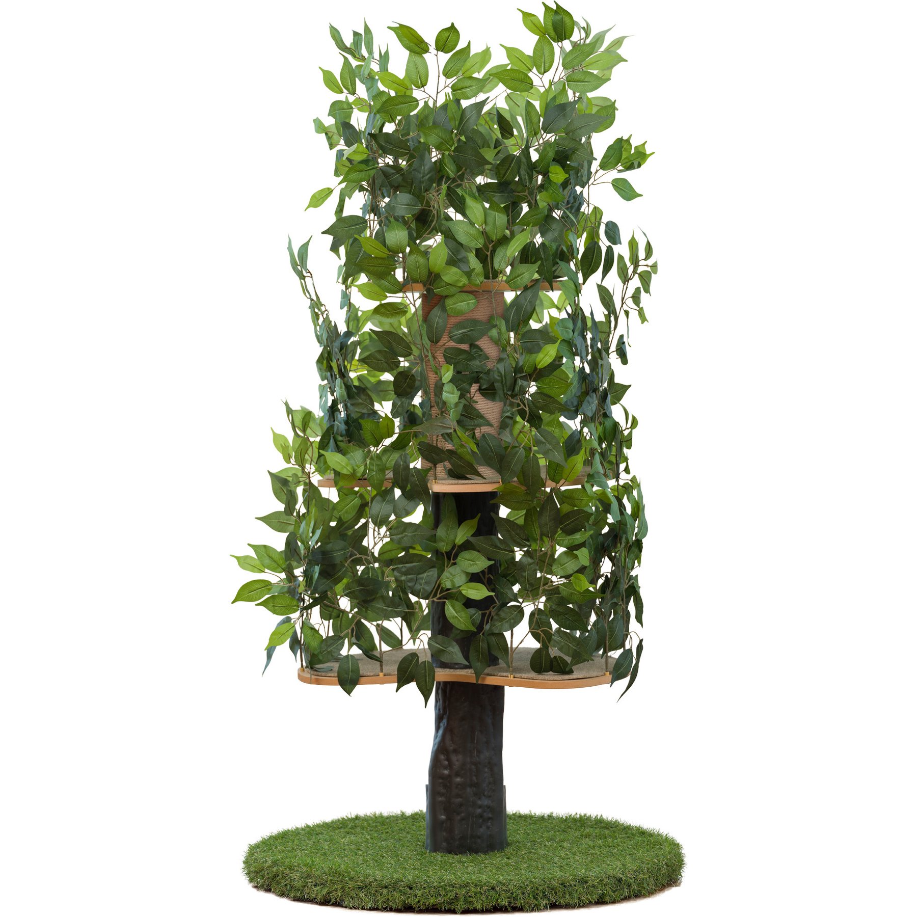On2Pets 60-in Large Round Modern Cat Tree, Green