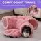 Show in main carousel: RYPetmia Donut Tunnel Bed Foldable Cat Plush Toy, Pink slide 6 of 10