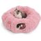 Show in main carousel: RYPetmia Donut Tunnel Bed Foldable Cat Plush Toy, Pink slide 1 of 10