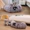 Show in main carousel: RYPetmia Donut Tunnel Bed Foldable Cat Plush Toy, Brown slide 8 of 10