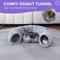 Show in main carousel: RYPetmia Donut Tunnel Bed Foldable Cat Plush Toy, Grey slide 9 of 10