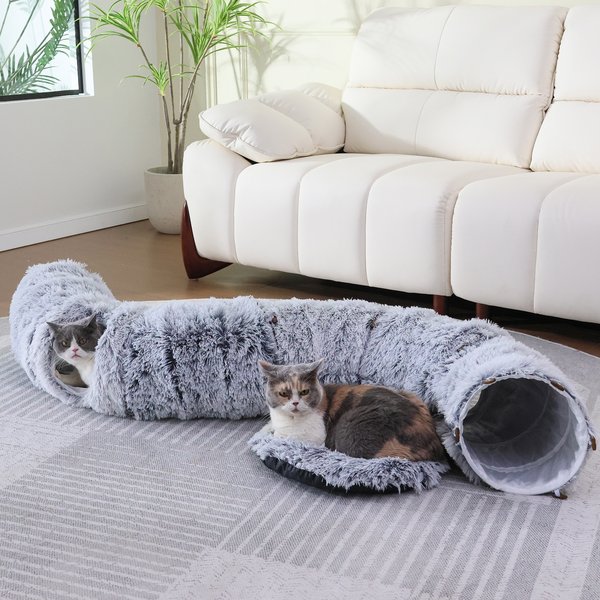 RYPetmia Donut Tunnel Bed Foldable Cat Plush Toy