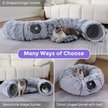 Show in main carousel: RYPetmia Donut Tunnel Bed Foldable Cat Plush Toy, Grey slide 4 of 10