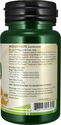 Show full view: NOW Pets GI Support Dog & Cat Supplement, 90 count slide 4 of 11