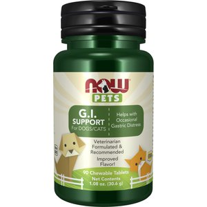 NOW Pets GI Support Dog & Cat Supplement, 90 count