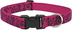 LupinePet Plum Blossom Dog Collar, Medium: 12 to 20-in neck, 1-in wide