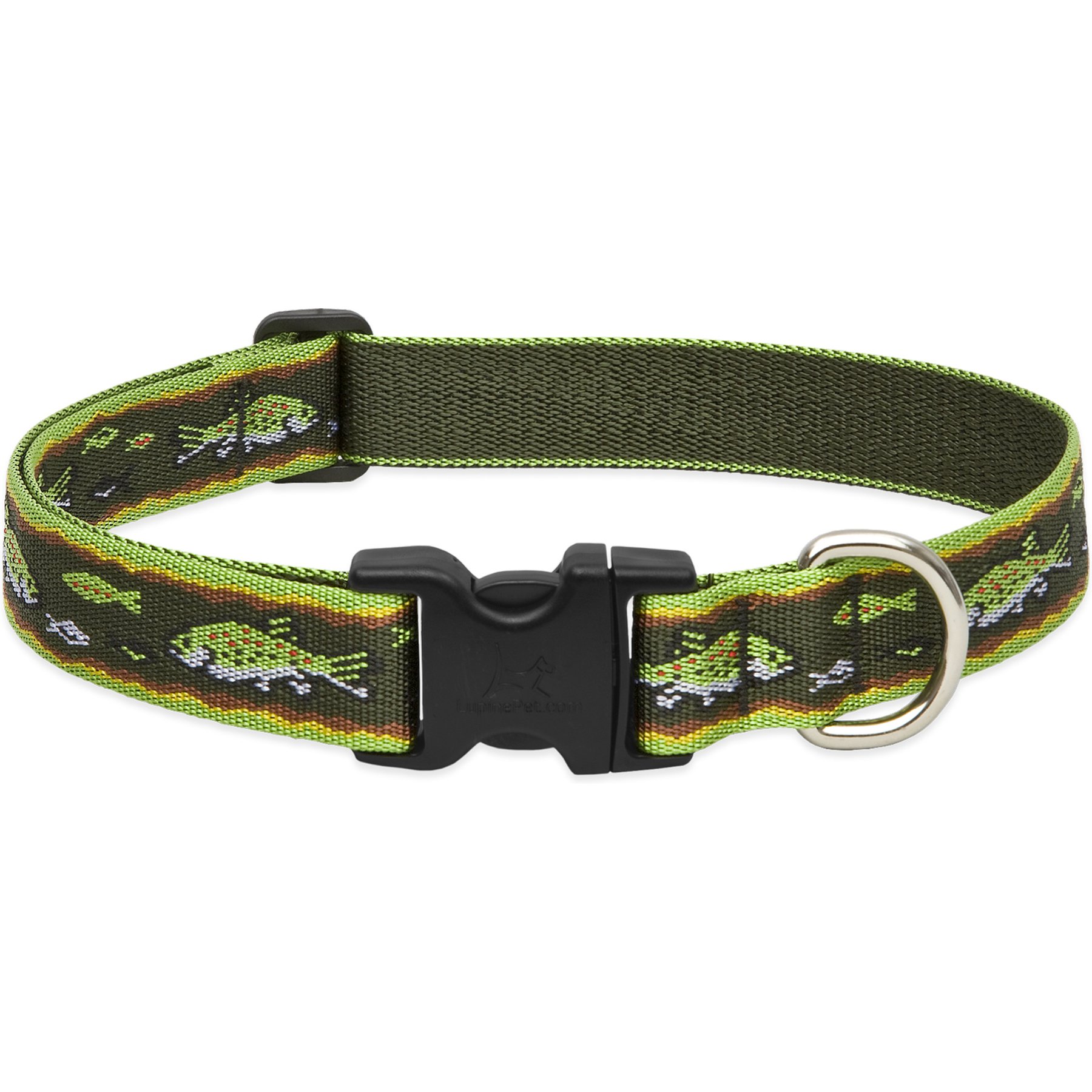 LupinePet Brook Trout Dog Collar, Medium: 12 to 20-in neck, 1-in wide