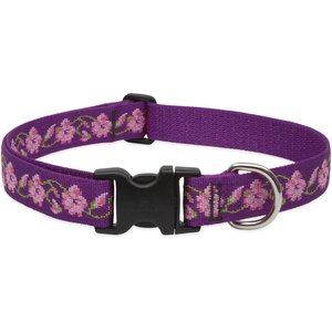LupinePet Rose Garden Dog Collar, Medium: 12 to 20-in neck, 1-in wide